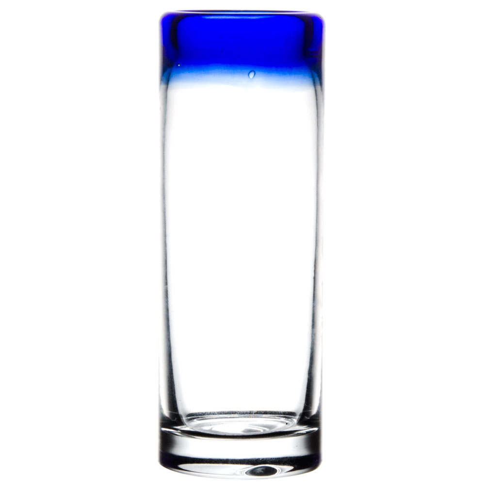 Libbey 92301 Aruba 3 oz. Shooter Glass with Cobalt Blue Rim