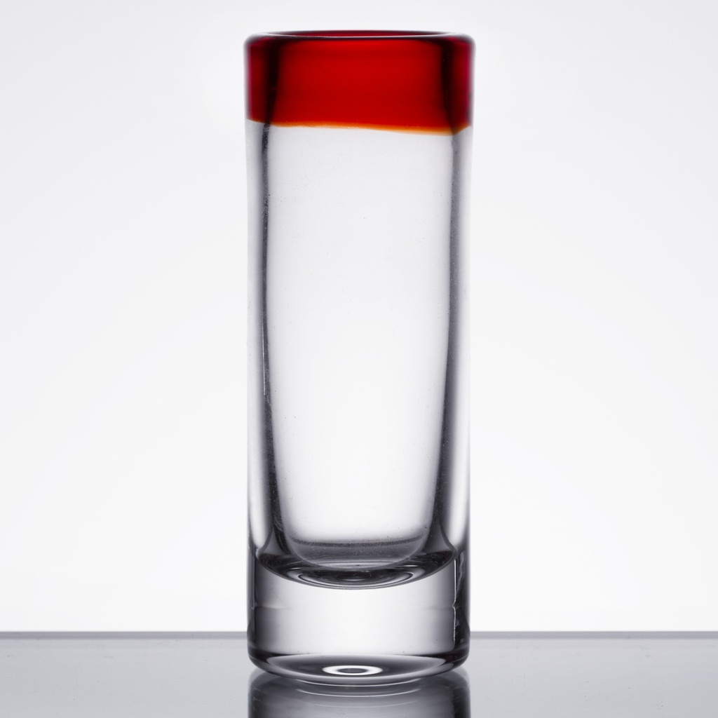 Libbey 92301R Aruba 3 oz. Shooter Glass with Red Rim