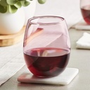 Pangea 16 oz. Mauve Stemless Wine Glass
