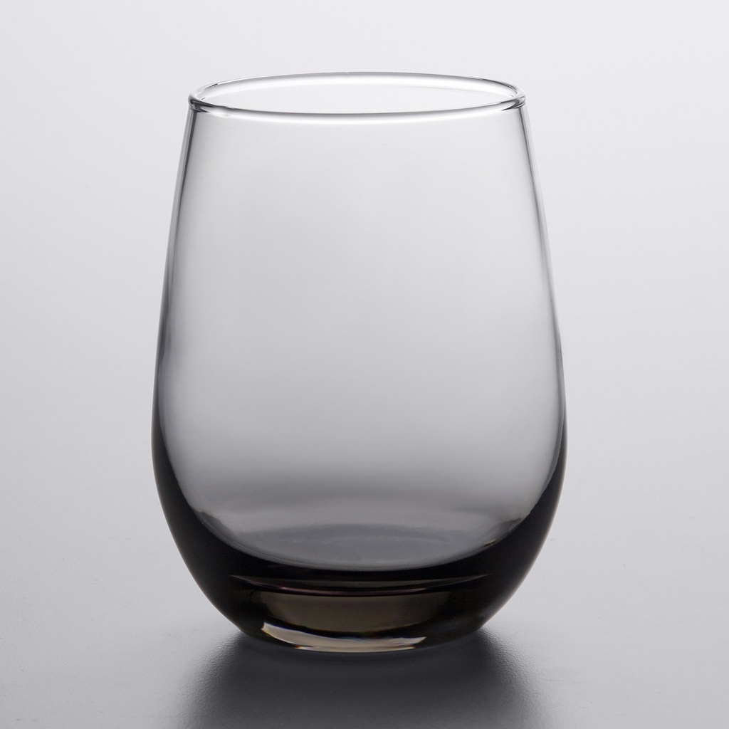 Libbey 231SM 15.25 oz. Moonstone Grey Stemless White Wine Glass