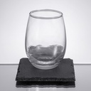 9 oz. Stemless Wine Glass with Slate Tasting Plate Set