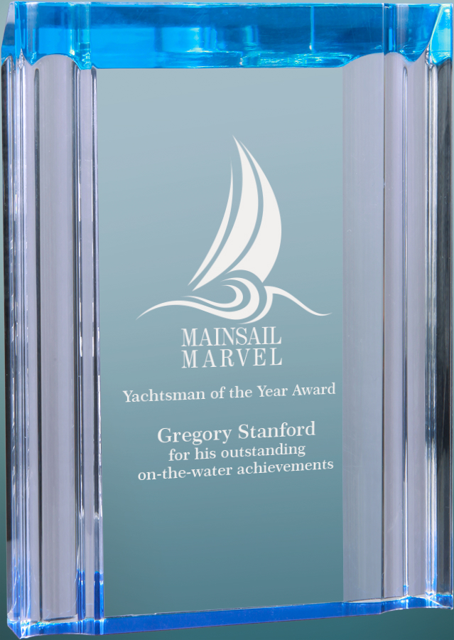 4 3/4" x 6 1/8" Blue Channel Acrylic