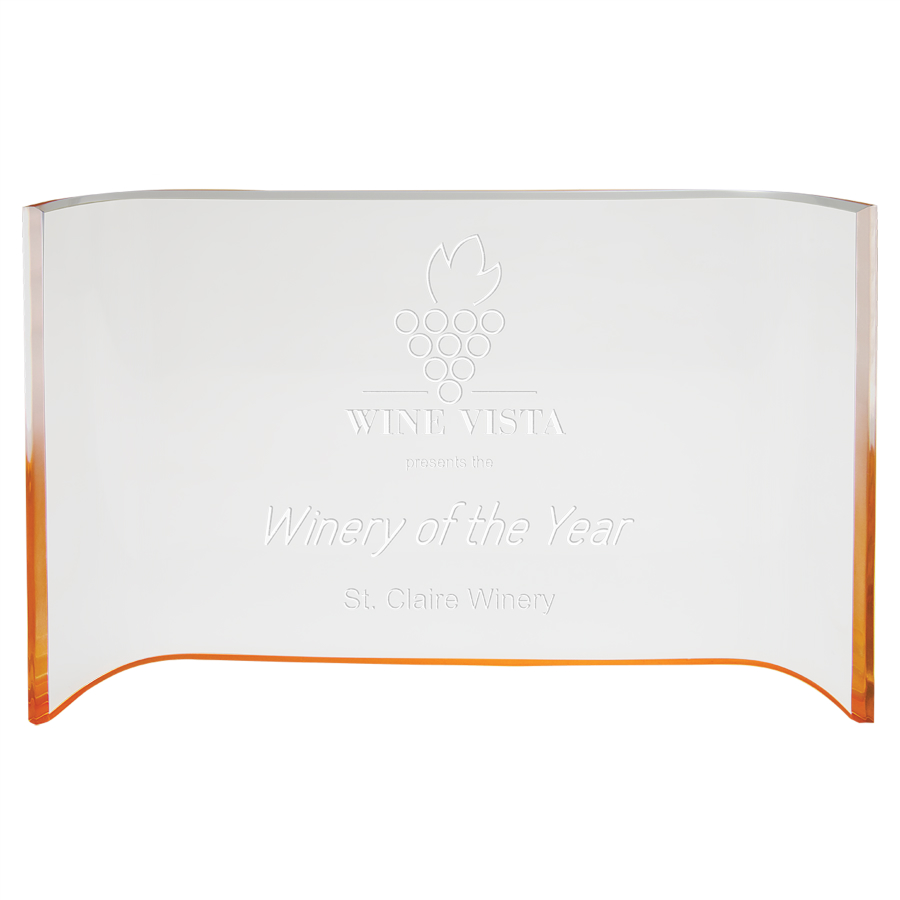 7" x 10" Gold Acrylic Crescent