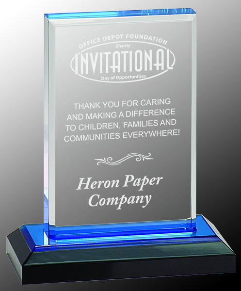 5" x 6" Blue Beveled Impress Acrylic