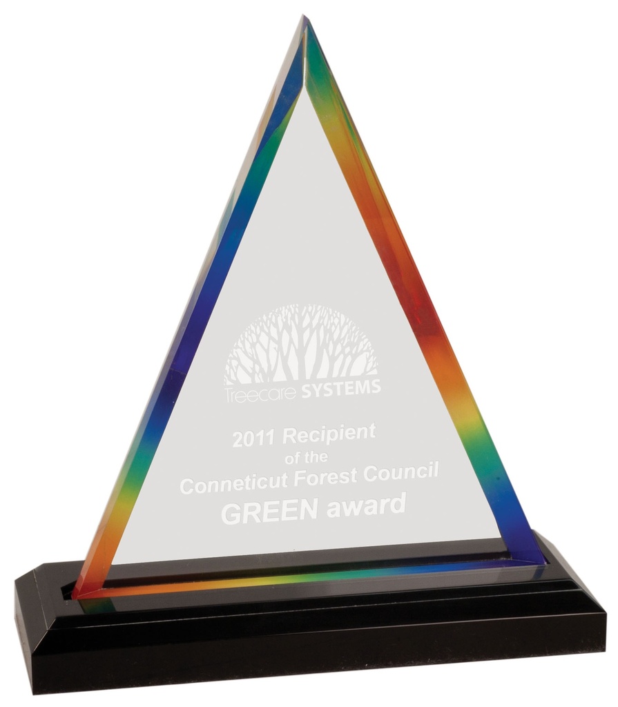 7 3/4" Rainbow Triangle Impress Acrylic
