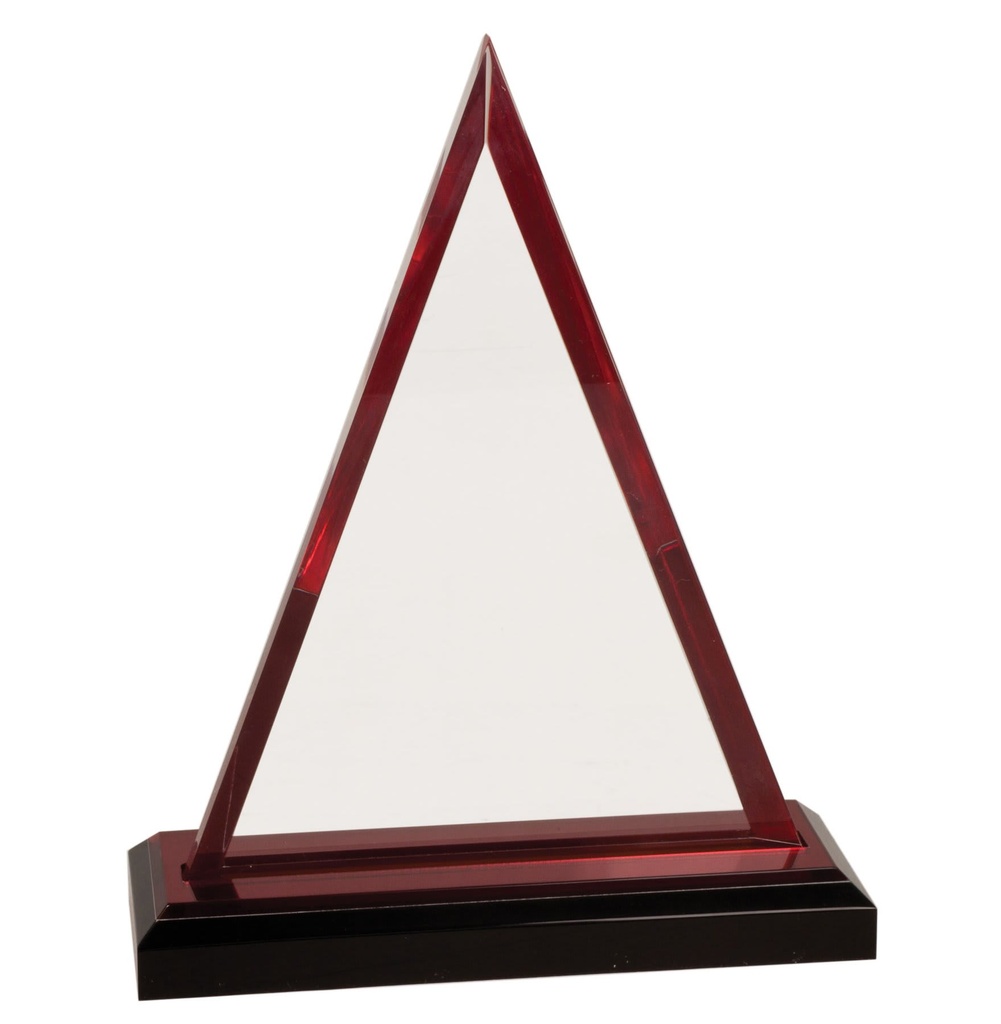 8 3/4" Red Triangle Impress Acrylic