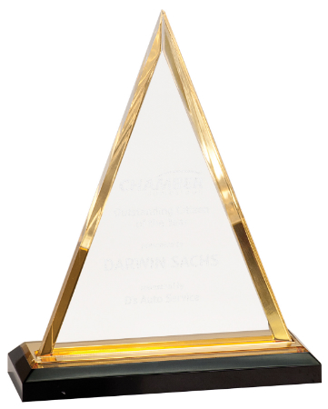 8 3/4" Gold Triangle Impress Acrylic