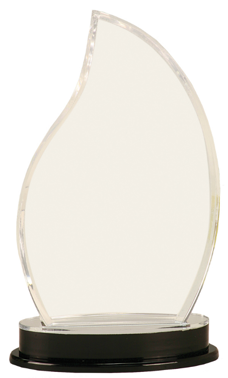 9 1/4" Silver Flame Impress Acrylic