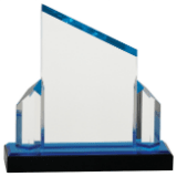 7" x 7" Blue Beveled Post Impress Acrylic