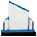 7" x 7" Blue Beveled Post Impress Acrylic