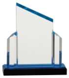 7" x 8" Blue Beveled Post Impress Acrylic