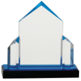 7" x 7" Blue Jewel Post Impress Acrylic