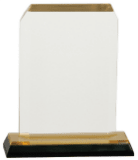 3 1/2" x 5 1/2" Gold Clipped Corner Impress Acrylic