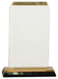 3 1/2" x 6 1/2" Gold Clipped Corner Impress Acrylic
