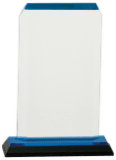 3 1/2" x 6 1/2" Blue Clipped Corner Impress Acrylic