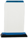 3 1/2" x 6 1/2" Blue Clipped Corner Impress Acrylic
