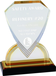 8" Gold Carved Shield Impress Acrylic