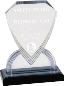 8" Silver Carved Shield Impress Acrylic