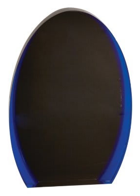 8" Black/Blue Luminary Oval Acrylic