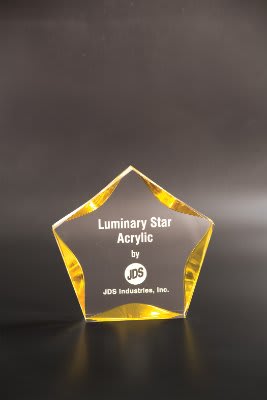 5" Clear/Gold Luminary Star Acrylic