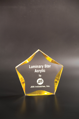 7" Clear/Gold Luminary Star Acrylic