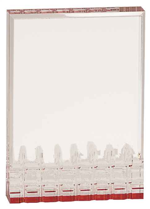 4 1/4" x 6" Red Mirage Acrylic