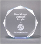 5" Blue Octagon Acrylic Award