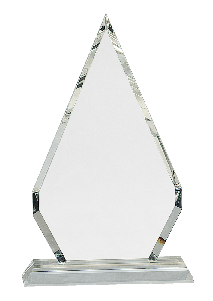 10 3/4" Crystal Diamond on Clear Pedestal Base