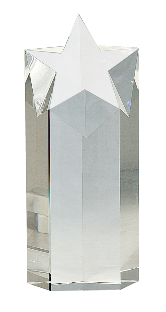 10" Clear Crystal Star Column