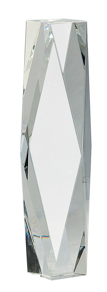 12" Clear Crystal Facet Tower
