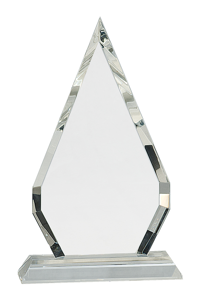 10" Crystal Diamond on Clear Pedestal Base