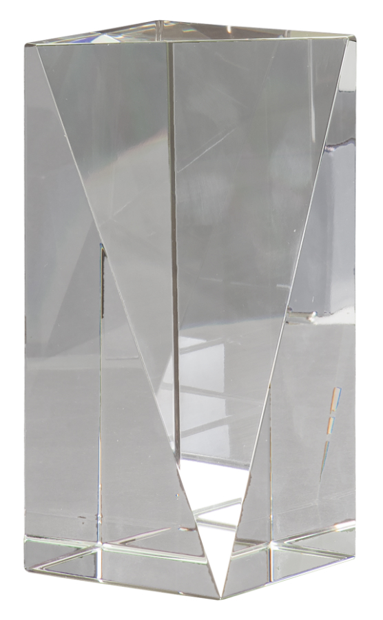 6" Crystal Triangle Front Pillar