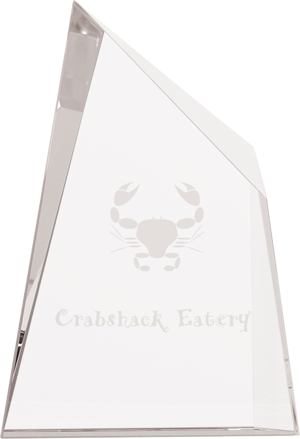 7" x 10" Crystal Facet Wedge