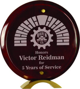 10" Round Rosewood Piano Finish Floating Jade Glass Standup