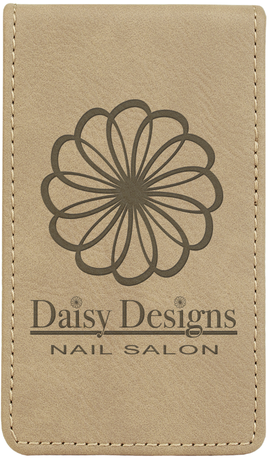 7-Piece Light Brown Laserable Leatherette Manicure Gift Set