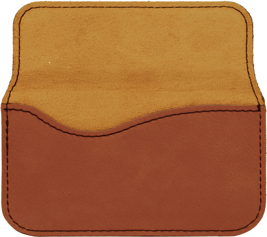 4 1/2" x 2 3/4" Rawhide Laserable Leatherette Flexible Business Card Holder