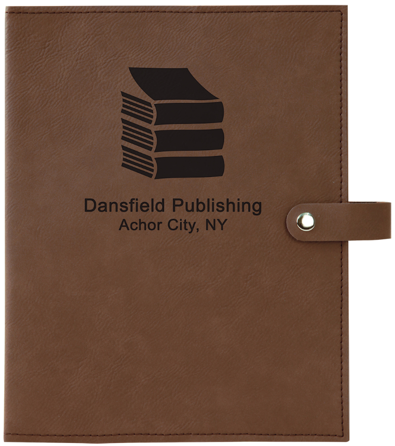 6 1/2" x 8 3/4" Dark Brown Leatherette Book/Bible Cover with Snap Closure