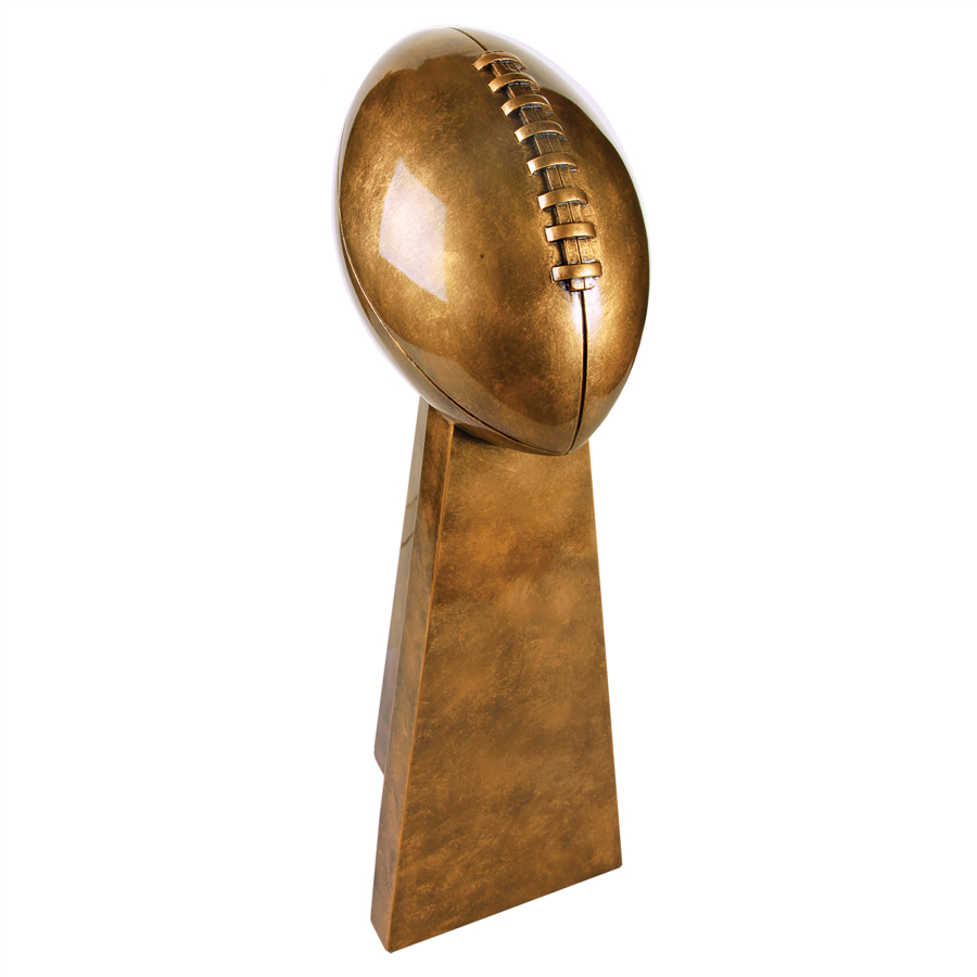 10 1/4" Antique Gold Football Resin