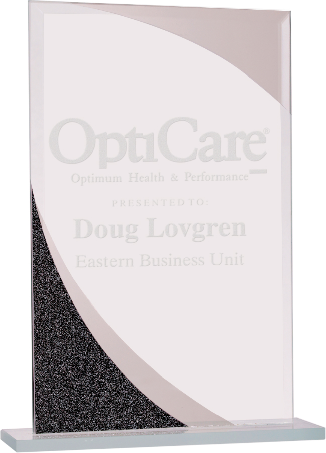 8" Rectangle Designer Glass Award