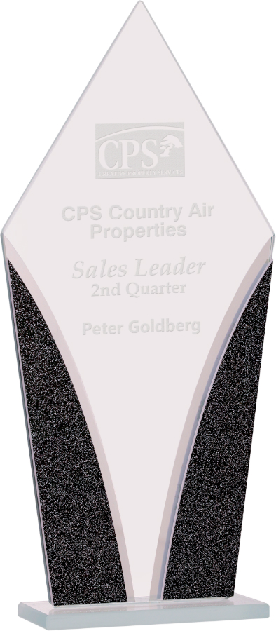 9 1/4" Diamond Designer Glass Award