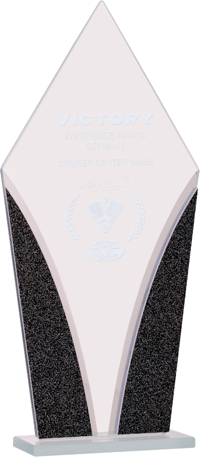 10 1/2" Diamond Designer Glass Award