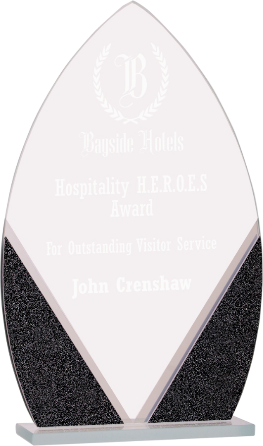 7 1/4" Oval Designer Glass Award