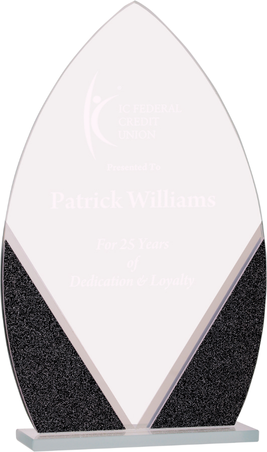 8 1/4" Oval Designer Glass Award