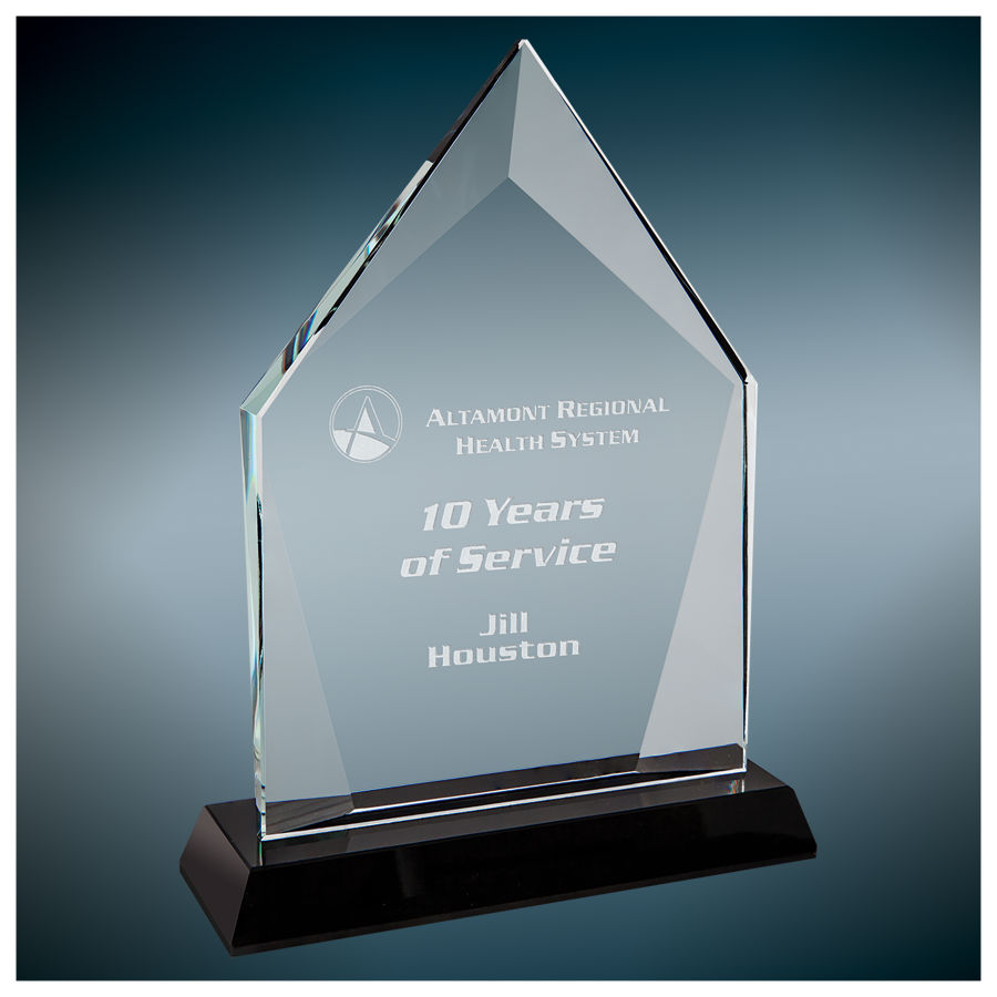 7 3/4" Diamond Halo Glass with Black Base