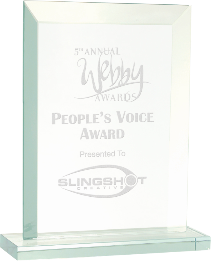 7" Rectangle Jade Glass Award