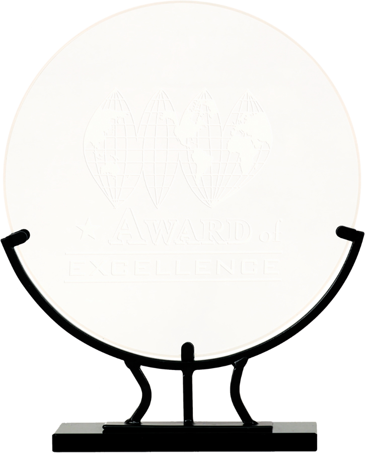 9 1/2" Round Vintage Glass with Iron Base