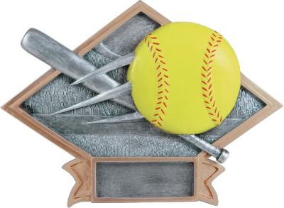 8 1/2" x 6" Softball Diamond Plate Resin