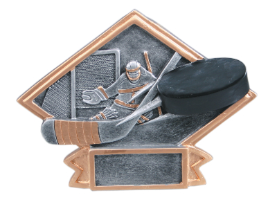 6" x 4 1/2" Hockey Diamond Plate Resin