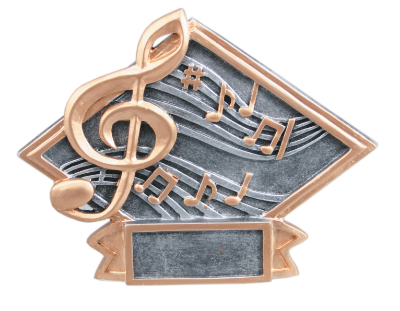 6" x 4 1/2" Music Diamond Plate Resin