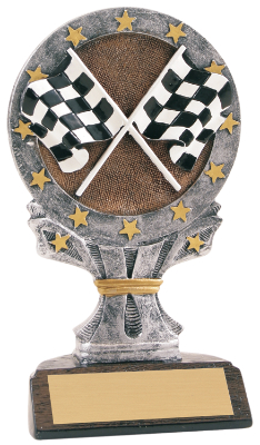 6 1/4" Crossed Flags All Star Resin